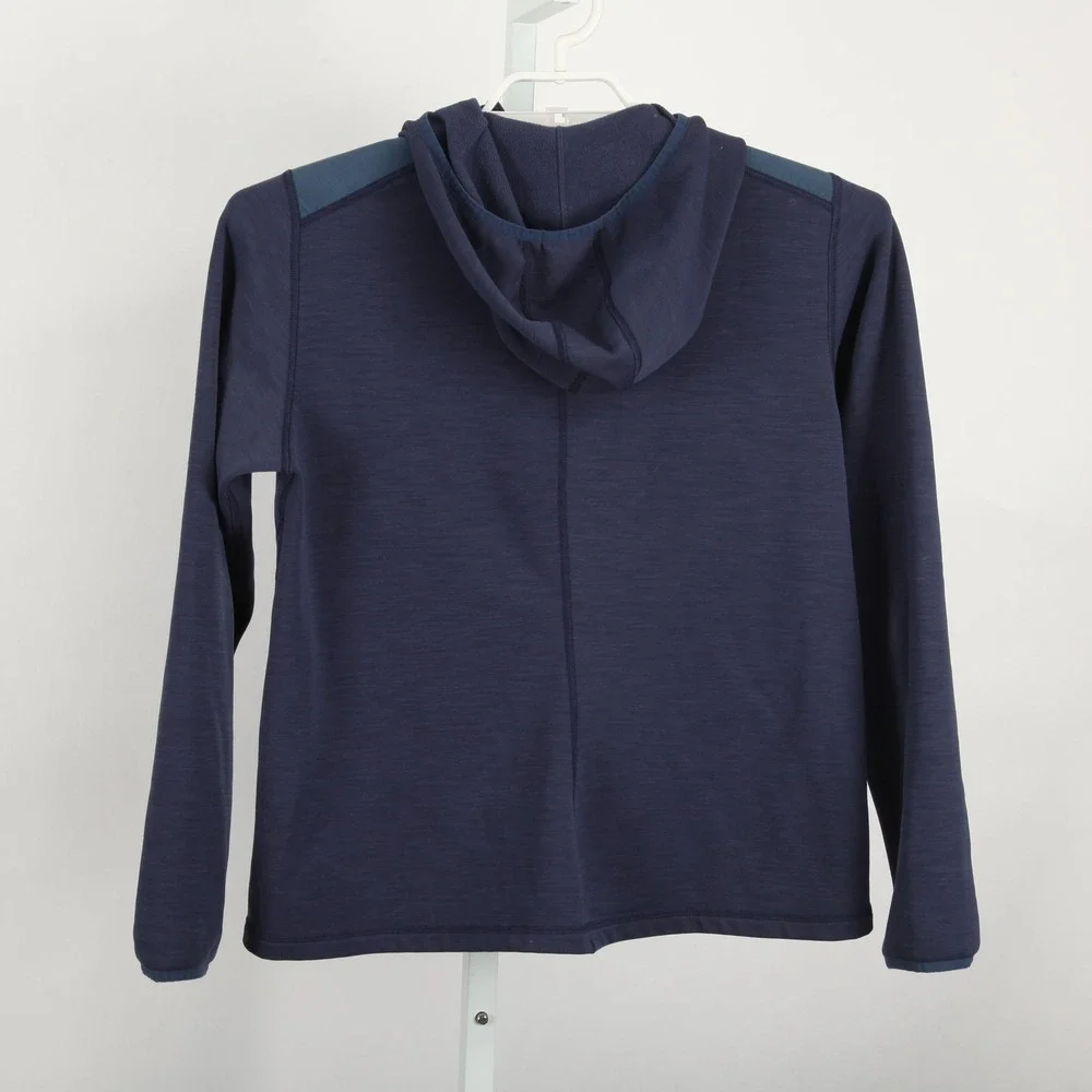 Fjallraven Jacket Womens Medium Blue Keb Fleece Hoodie Full Zip Outdoor 89482 - Picture 5 of 14